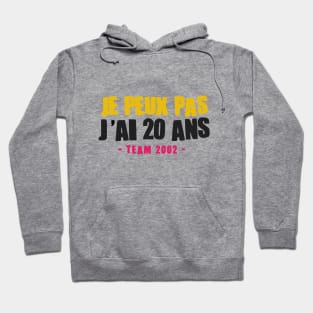 JE PEUX PAS J'AI 20 ANS Hoodie